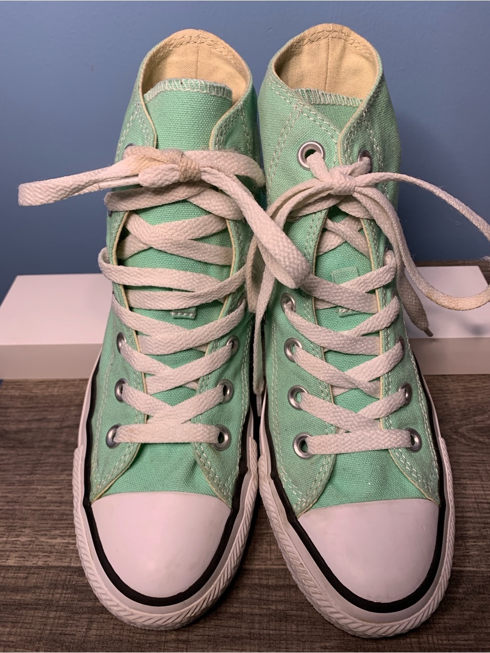 Converse High Top Sneakers in Mint Green